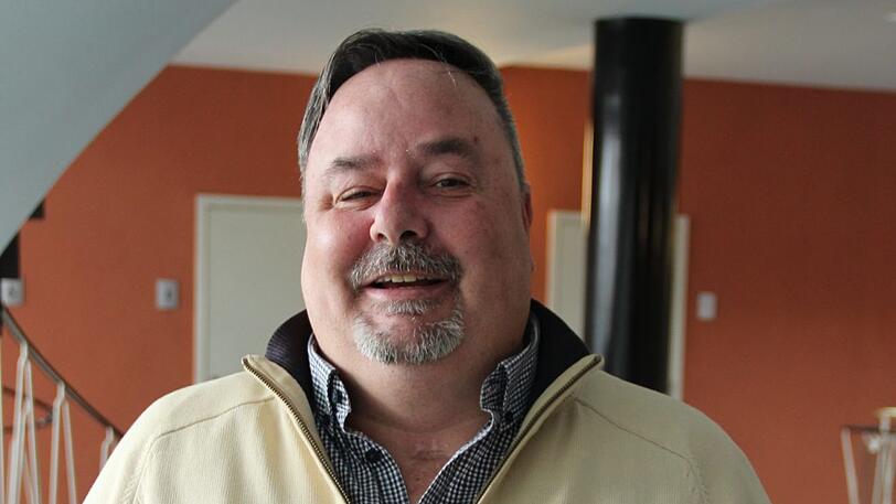 Nach der Verhandlung: der Biker Karl-Heinz S. im Gerichtsflur.