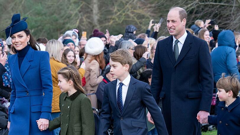 Prinzessin Kate wird während ihrer Krebserkrankung von ihrer Familie unterstützt: Prinzessin Charlotte, Prinz George, Prinz William und Prinz Louis.