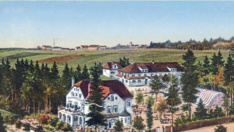 Kleinod in Hadern: Die Abbildung von 1910 zeigt das "Waldschlösschen" mit Biergarten und Bierhalle. Kleinod in Hadern: Die Abbildung von 1910 zeigt das "Waldschlösschen" mit Biergarten und Bierhalle.
