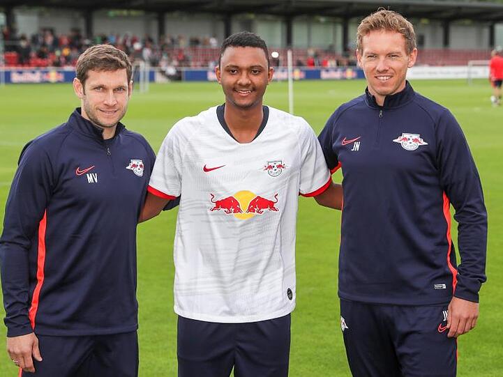 Allesamt neu in Leipzig: Trainer Nagelsmann, Luan Candido und Co-Trainer Moritz Volz.