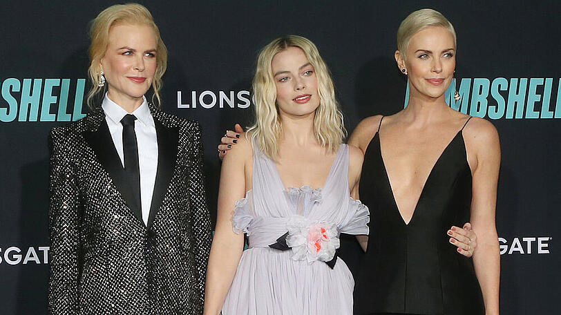 Von links: Nicole Kidman, Margot Robbie und Charlize Theron bei einer Vorführung von "Bombshell"