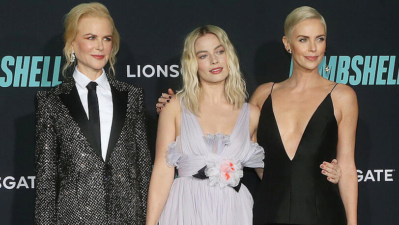 Von links: Nicole Kidman, Margot Robbie und Charlize Theron bei einer Vorführung von "Bombshell" Von links: Nicole Kidman, Margot Robbie und Charlize Theron bei einer Vorführung von "Bombshell"