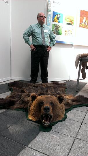 Dieses Braunbärenfell hat der Zoll 2012 beschlagnahmt - es war per Luftfracht aus Russland gekommen.