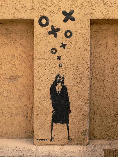 hne Titel: Das Werk von Xoooox in der Müllerstraße ist ein &bdquo;Stencil&ldquo; &ndash; also aus einer ausgesprühten Schablone entstanden.