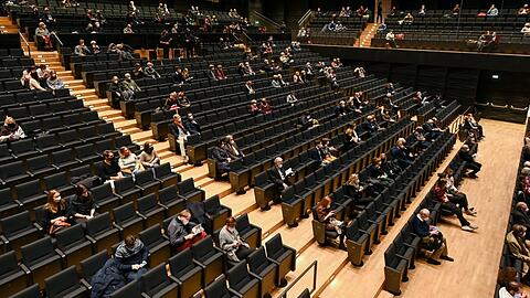 Die neue Isarphilharmonie an der Brudermühlbrücke bei einem Konzert der Münchner Philharmoniker Anfang Dezember unter den Bedingungen der 25-Prozent-
