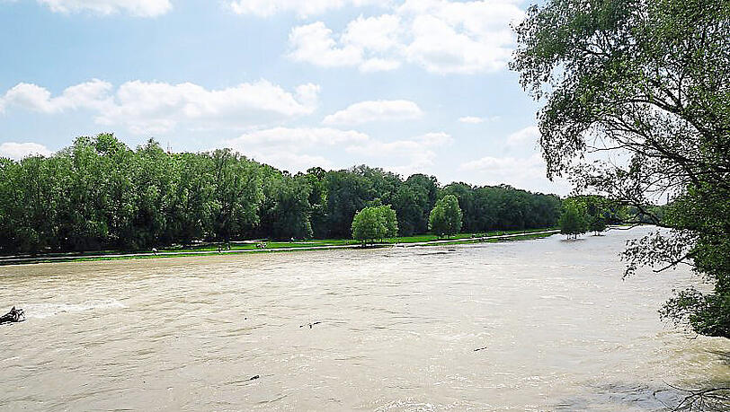 Die Isar nahe der Reichenbachbrücke am Donnerstag. Die Isar nahe der Reichenbachbrücke am Donnerstag.