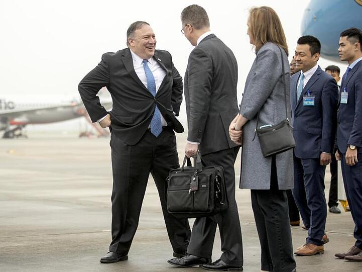 US-Außenminister Mike Pompeo ist bereits in Hanoi eingetroffen.