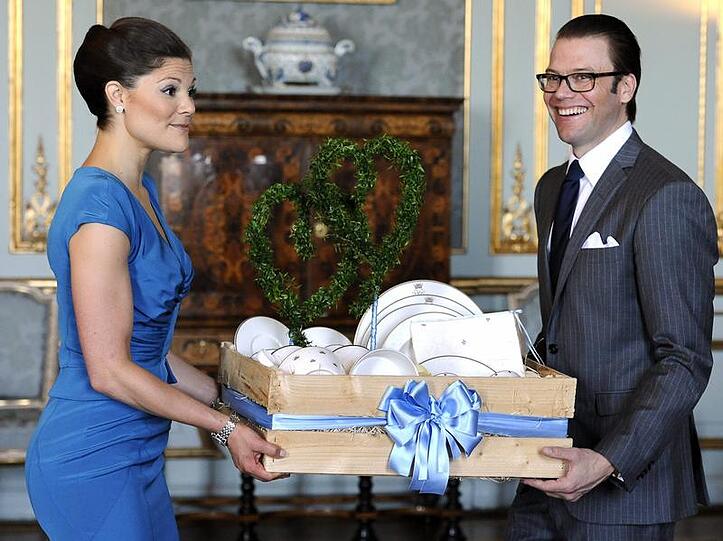Schwer beladen: Kronprinzessin Victoria und Daniel Westling.