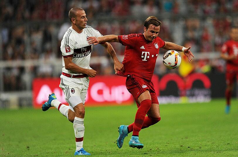 Beim Audi Cup gegen den AC Mailand von Beginn an auf dem Platz: Mario Götze (r.).
