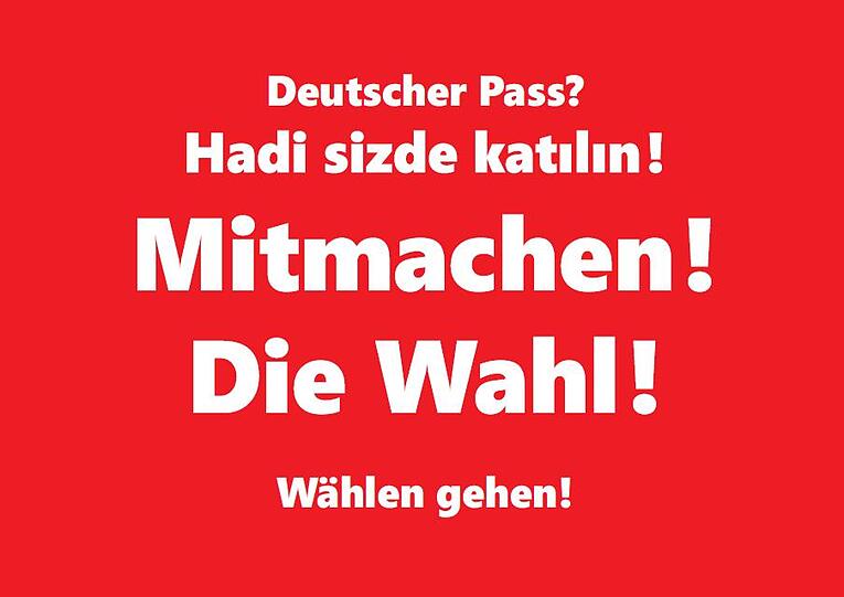 Mit dieser Karte wirbt Diana Stachowitz dafür, dass Türken mit deutschem Pass zur Wahl gehen.