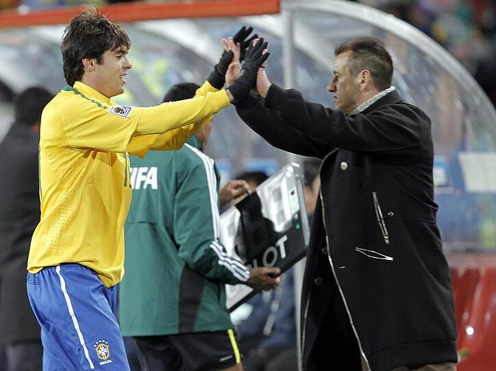 Brasiliens Star Kaká genießt das Vertrauen von Coach Carlos Dunga.