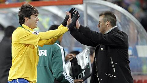 Brasiliens Star Kaká genießt das Vertrauen von Coach Carlos Dunga.