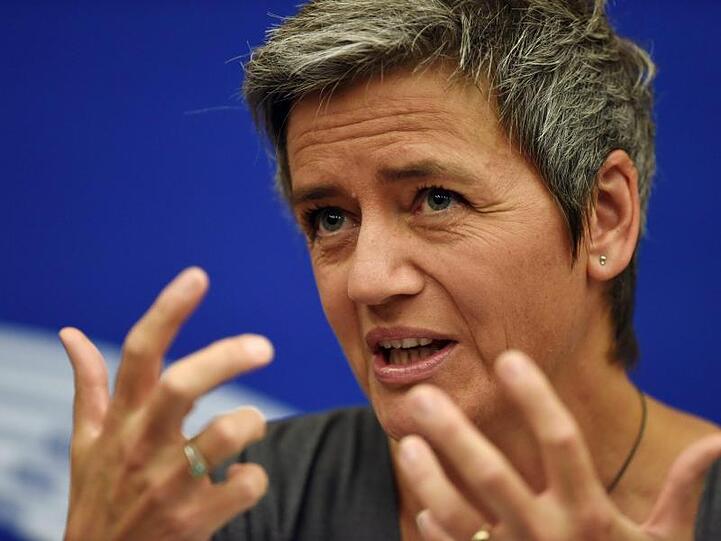 Margrethe Vestager, EU-Wettbewerbskommissarin aus Dänemark. Foto: Patrick Seeger/epa/dpa/Archivbild