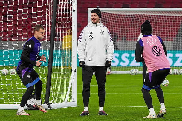 Will mit Joshua Kimmich und der Nationalmannschaft die Nations League gewinnen: Bundestrainer Julian Nagelsmann. Will mit Joshua Kimmich und der Nationalmannschaft die Nations League gewinnen: Bundestrainer Julian Nagelsmann.