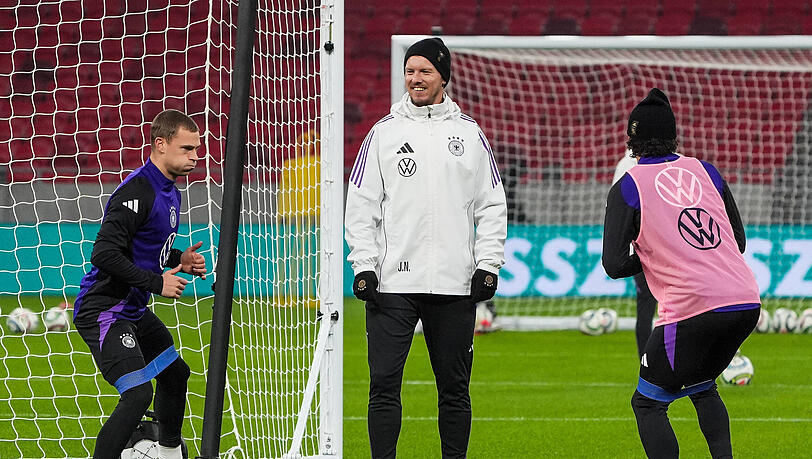 Will mit Joshua Kimmich und der Nationalmannschaft die Nations League gewinnen: Bundestrainer Julian Nagelsmann. Will mit Joshua Kimmich und der Nationalmannschaft die Nations League gewinnen: Bundestrainer Julian Nagelsmann.