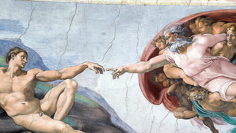 Die Erschaffung Adams ist das berühmteste von Michelangelos Bildern in der Sixtinischen Kapelle. Und wer genau hinschaut, sieht: Adam ist Linkshänder – genau wie Michelangelo es war. Die Erschaffung Adams ist das berühmteste von Michelangelos Bildern in der Sixtinischen Kapelle. Und wer genau hinschaut, sieht: Adam ist Linkshänder – genau wie Michelangelo es war.