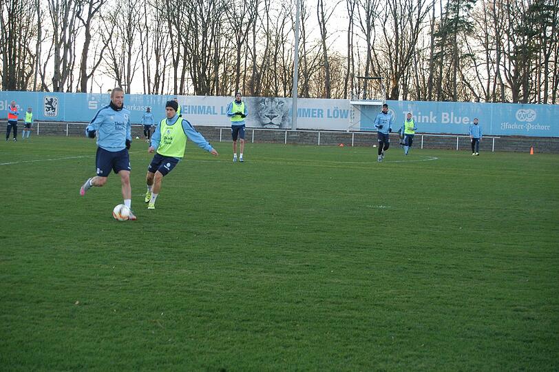 Vor allem das Kombinationsspiel trainierten die Löwen in der Trainingseinheit am Dienstag.