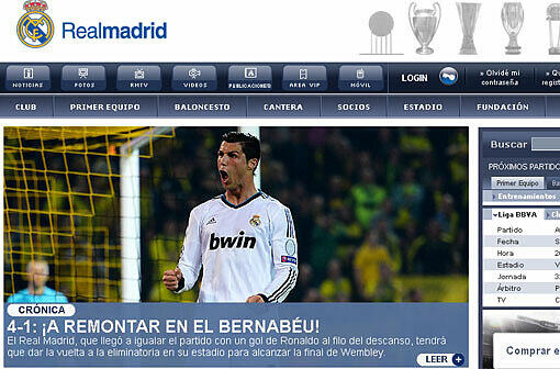 "Wiedergutmachung in Bernabeu", droht Real Madrid auf der eigenen Homepage