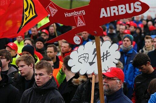 Eine Szene der Protete in Hamburg