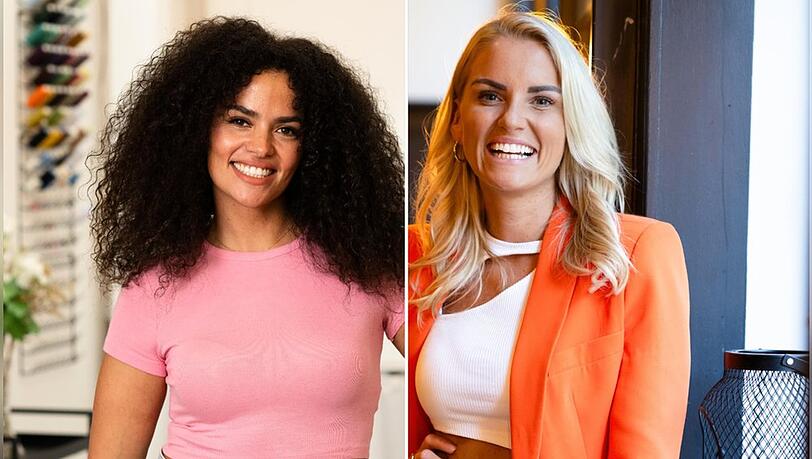 Viviane (l.) und Vanessa sind zwei der 26 Kandidatinnen, die in der Staffel 2025 um die "Bachelors" wetteifern.