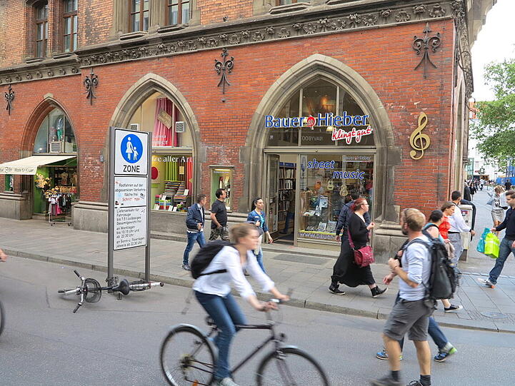 Ein gefährlicher Radl-Parkplatz am Marienplatz.