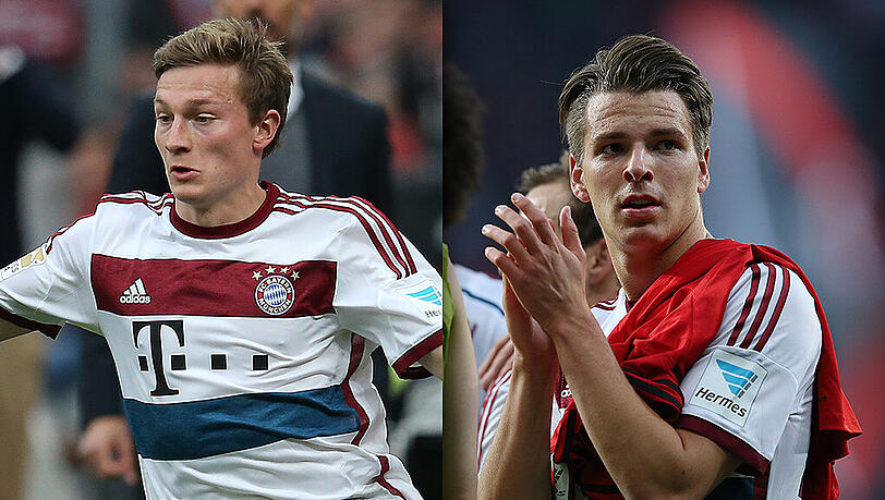 Die zwei Youngster gaben gegen Leverkusen ihr Profi-Debüt: Rico Strieder (l) und Lukas Görtler. Die zwei Youngster gaben gegen Leverkusen ihr Profi-Debüt: Rico Strieder (l) und Lukas Görtler.