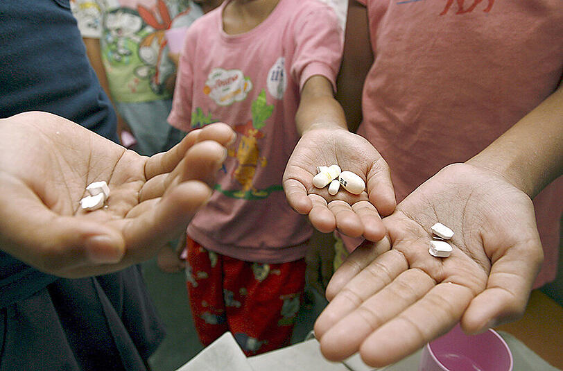 HIV- und Aids-Medikamente werden verteilt.