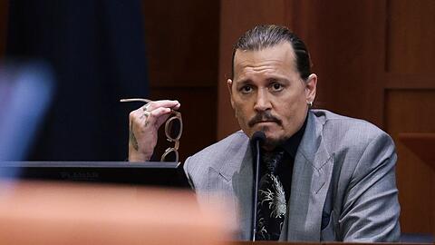 Johnny Depp bei seiner Aussage vor dem US-Gericht.