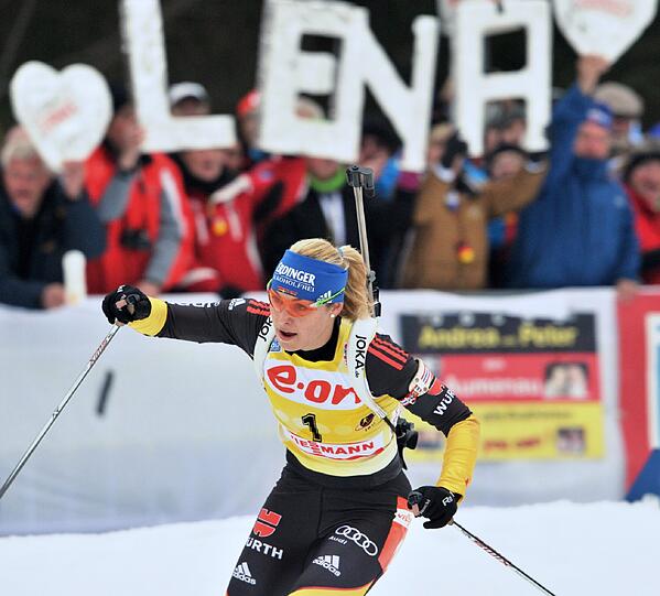 Die WM in Ruhpolding: Magdalena Neuners Siegeszug - sehen Sie hier die Bilder