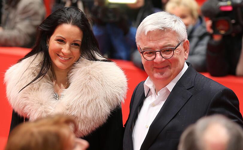 Ex-Außenminister Joschka Fischer mit Partnerin Minu Barati.