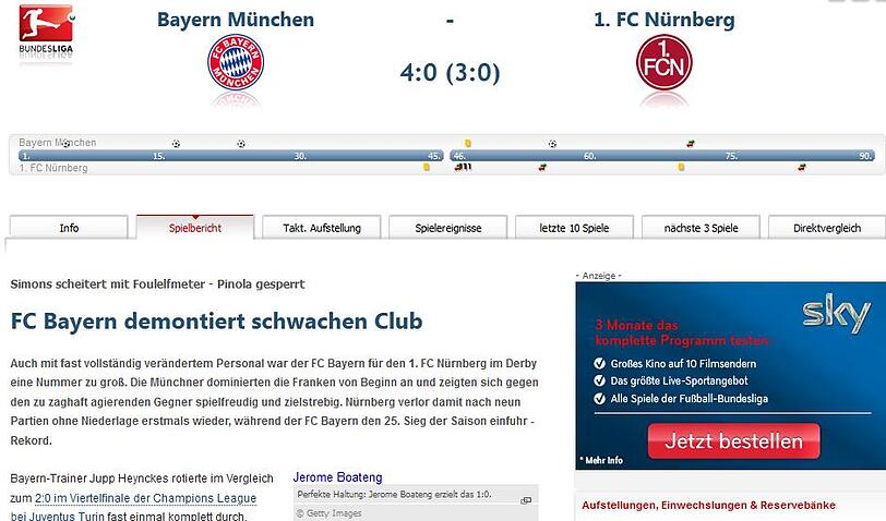 Für den kicker war es eine Demontage der Cluberer.