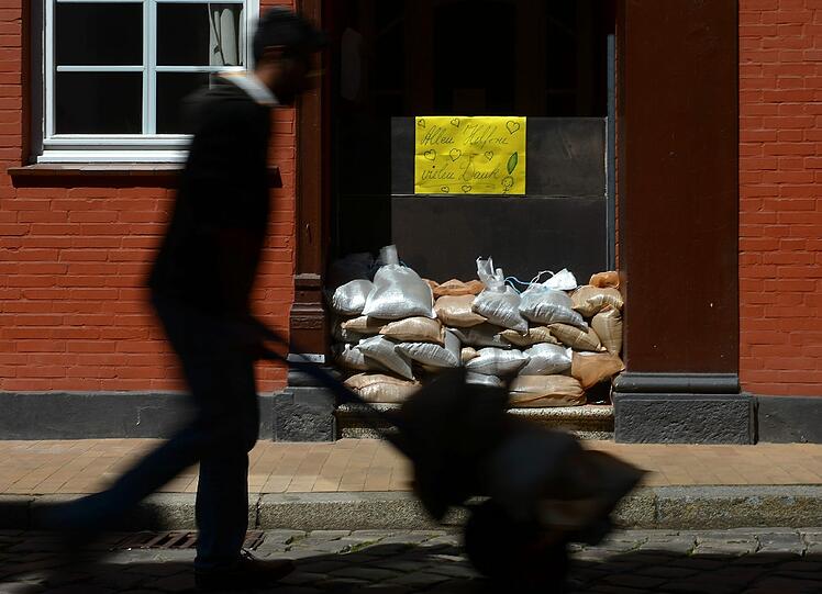Evakuierung an der Elbe: In Lauenburg bedroht das Hochwasser die Altstadt.