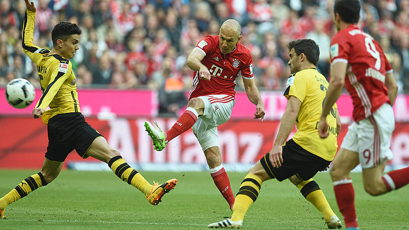 Besonders auf ihn wird es am Mittwoch in der Bayern-Offensive ankommen: Flügelspieler Arjen Robben (m.).