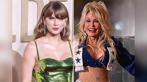Taylor Swift trauert um Dolly Parton (r.).