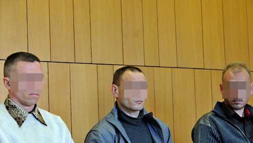 Die drei Angeklagten im Traunsteiner Landgericht Die drei Angeklagten im Traunsteiner Landgericht