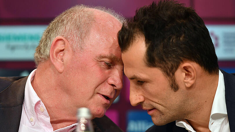 Bayern-Bosse: Präsident Uli Hoeneß (li.) und Sportdirektor Hasan Salihamidzic.