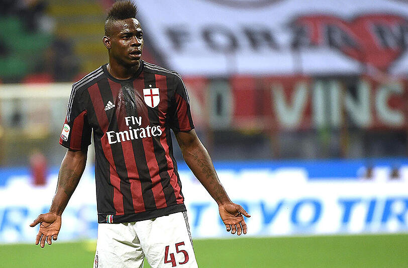 Mario Balotelli, hier noch im Trikot des AC Mailand.