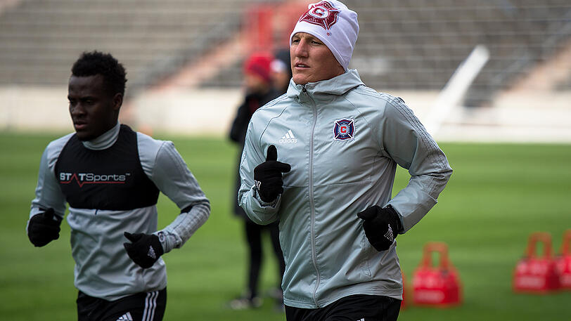 Bastian Schweinsteigers erstes Training bei Chicago Fire.