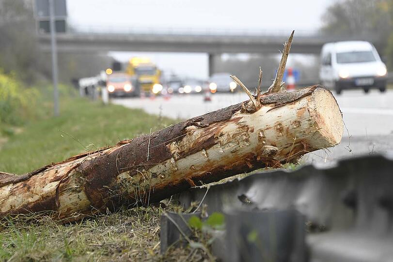 Die Ladung des Holzlasters musste umgeladen werden, daraufhin konnte das Wrack geborgen werden.