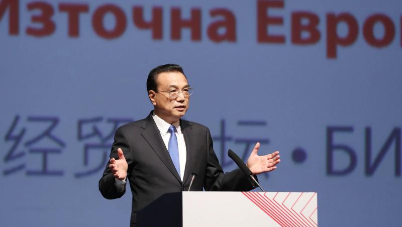 Chinas Ministerpräsident Li Keqiang spricht in der bulgarischen Hauptstadt Sofia. Chinas Ministerpräsident Li Keqiang spricht in der bulgarischen Hauptstadt Sofia.