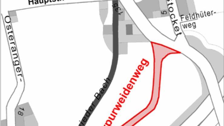 Hier verläuft der Purpurweidenweg. Hier verläuft der Purpurweidenweg.
