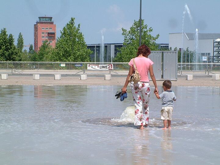 Der Brunnen am Willy-Brandt-Platz soll dauerhaft kräftig sprudeln.