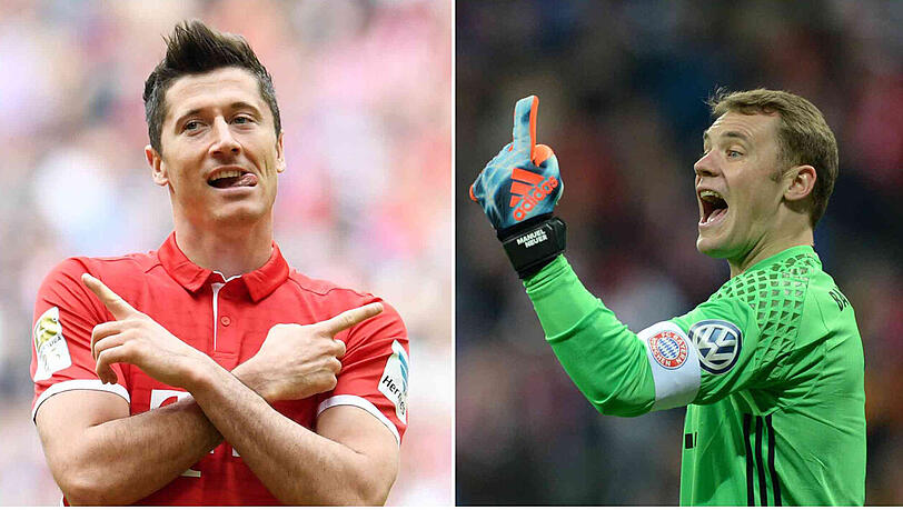 Während Manuel Neuer wieder auf dem Trainingsplatz stand, fehlte Robert Lewandowski. Während Manuel Neuer wieder auf dem Trainingsplatz stand, fehlte Robert Lewandowski.