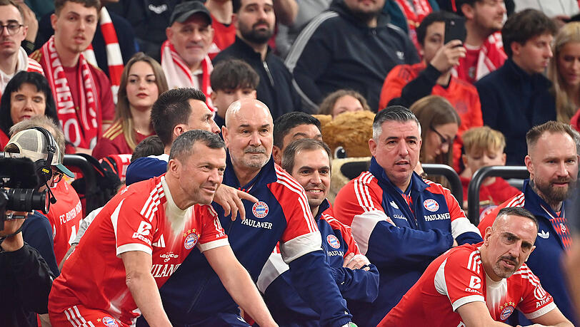Bayern-Legende unter sich: Matthäus und Aumann. Bayern-Legende unter sich: Matthäus und Aumann.