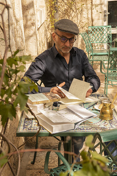 Daniel Speck in Bethlehem. Daniel Speck in Bethlehem.