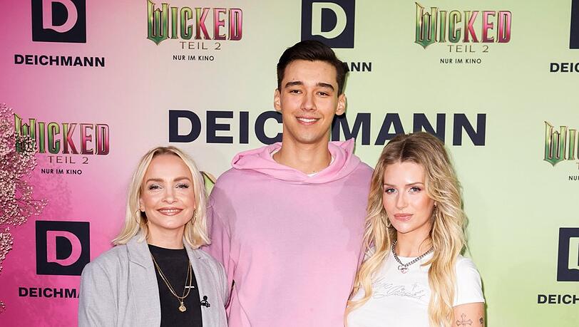 Janin Ullmann, Diego Pooth und Lottie Moss (v.l.n.r.) beim "Wicked"-Event.