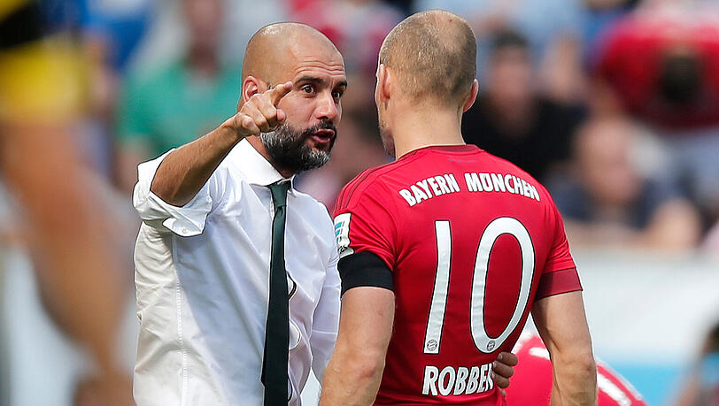 FCB-Star Arjen Robben hat kein Gefühl: Verlängert sein Coach Pep Guardiola oder geht er? FCB-Star Arjen Robben hat kein Gefühl: Verlängert sein Coach Pep Guardiola oder geht er?