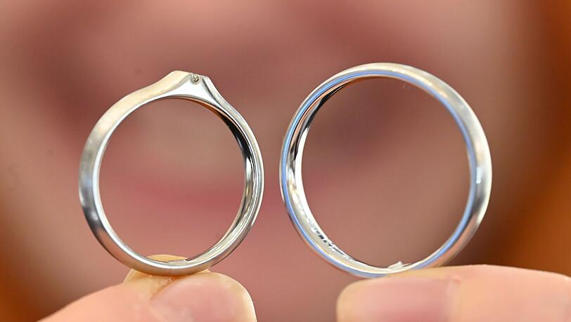 Für Brautpaare sind Trauring aus Platin - wie links zu sehen - eine Alternative. (Archivbild) Für Brautpaare sind Trauring aus Platin - wie links zu sehen - eine Alternative. (Archivbild)