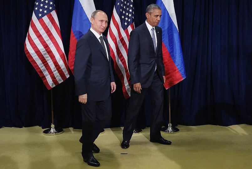 Harmonie sieht anders aus: Obama und Putin (l.) bei ihrem Treffen in New York.