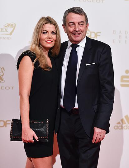 DFB-Präsident Wolfgang Niersbach kam in Begleitung von Marion Popp.